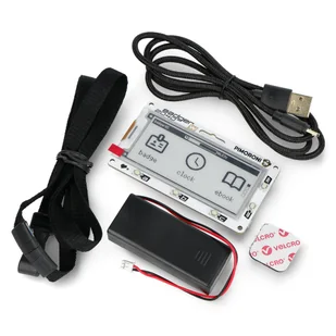 Badger 2040 W - płytka z RP2040 i ekranem e-paper 2,9'' 296x128px w zestawie z akcesoriami - PiMoroni PIM669 - Podzespoły elektroniczne - miniaturka - grafika 1