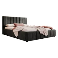 Łóżka - Łóżko 180x200 z pojemnikiem SFG0116 / czarny welur - miniaturka - grafika 1