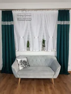 Firany - Firana gotowa z gipiurą, firanka woalowa do salonu - miniaturka - grafika 1