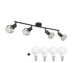 Globo - LED Oświetlenie punktowe XARA 4xE14/4W/230V czarny - Lampy sufitowe - miniaturka - grafika 1