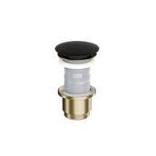 Korki do umywalek - Excellent korek klik-klak umywalkowo-bidetowy, złoty szczotkowany - miniaturka - grafika 1