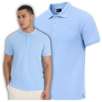 Koszulka 4F Męska Polo Polówka Sportowa Na Co Dzień Bawełna Limitowana XXL