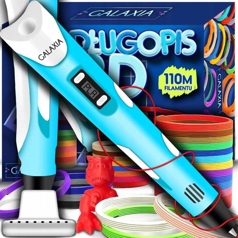 Długopis 3D Dla Dzieci Drukarka 3 D Pen Zestaw i Wkłady Pla 110 Metrów