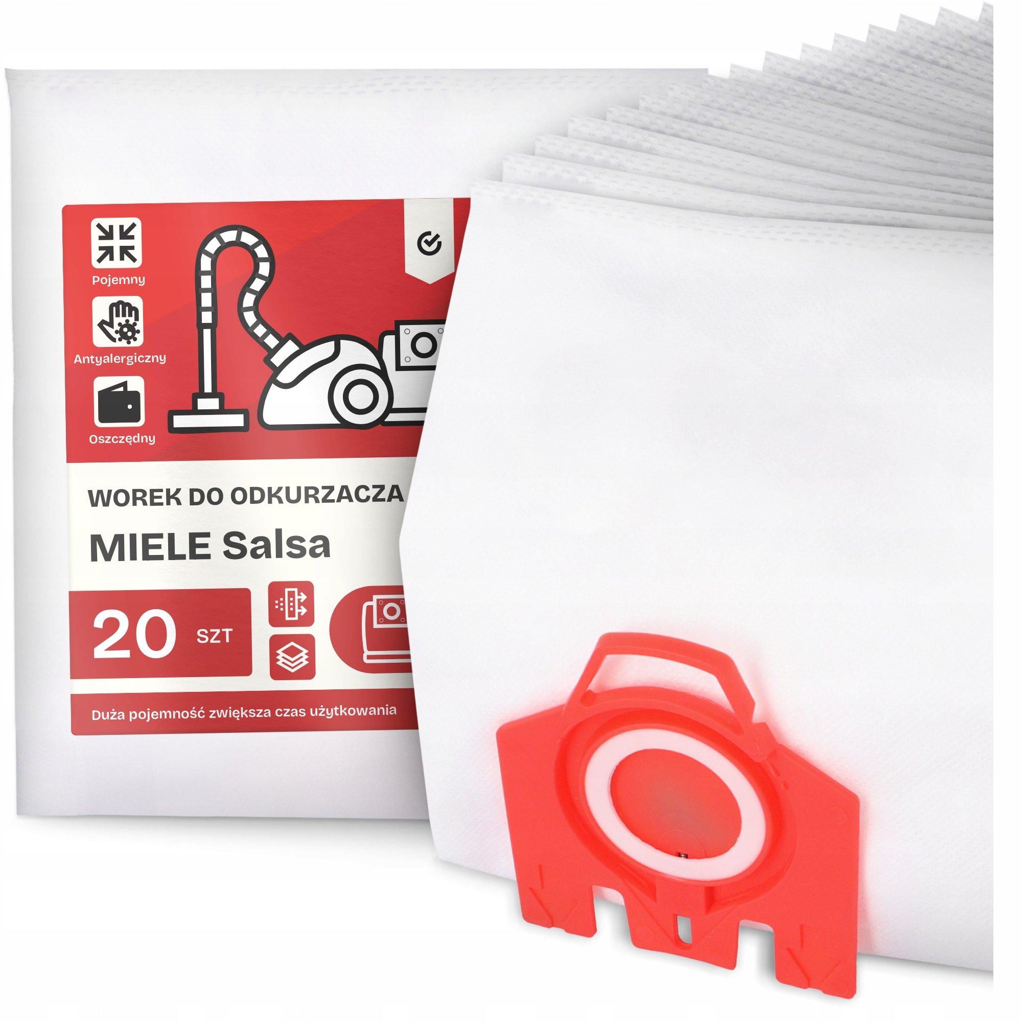 20x Worek do Odkurzacza Miele Salsa Syntetyczny Duży Mocny Torba Worki G9
