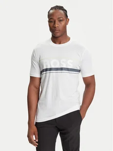 BOSS T-Shirt Iconic Zone 50550113 Biały Regular Fit - Koszulki męskie - miniaturka - grafika 1