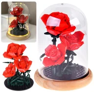 Klocki - Klocki konstrukcyjne Podświetlana RÓŻA pod kopułą - kwiaty 219-ele ZA5901 EDUKAMP - miniaturka - grafika 1