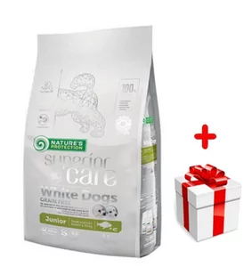 NATURES PROTECTION Superior Care White Dogs Grain Free White Fish Junior Small Breeds 1,5kg - Sucha karma dla psów - miniaturka - grafika 1