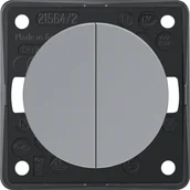 Wyłączniki światła i elektryczne - Wyłącznik podwójny Integro Flow szary - miniaturka - grafika 1