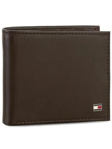 Tommy Hilfiger Duży Portfel Męski Eton Mini Cc Wallet AM0AM00655 Brązowy - Portfele - miniaturka - grafika 1