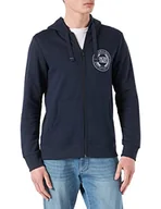 Bluzy męskie - JACK & JONES Męska bluza Jjflocker Sweat Zip Hood, granatowy blezer, M - miniaturka - grafika 1