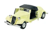 Samochody i pojazdy dla dzieci - WELLY OLD TIMER 1939 CITROEN 11B TRACTION AVANT CABRIO BEŻOWY Z DACHEM 1:34 SAMOCHÓD NOWY METALOWY MODEL - miniaturka - grafika 1