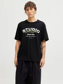 Koszulki męskie - Jack & Jones Koszulka "Yuki" w kolorze czarnym - miniaturka - grafika 1