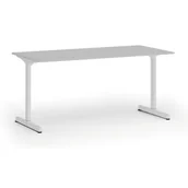 Biurka - Biurko PRIMO BETA, 1600 x 800 mm, podstawa biała, szary - miniaturka - grafika 1