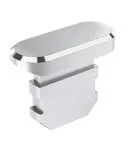 Pozostałe akcesoria do telefonów - Wtyczka Zatyczka Zaślepka Przeciwpyłowa USB IPhone Ochrona Portu Ładowania metalowa srebrna - miniaturka - grafika 1