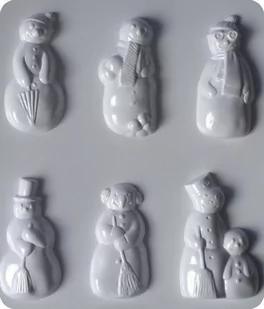 Forma do odlewów gipsu, bałwanki, 6 elementów - Akcesoria rzeźbiarskie - miniaturka - grafika 1