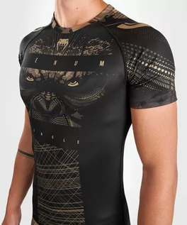 Koszulki sportowe męskie - Venum Rashguard Gorilla Jungle Krótki Rękaw Black/Sand - grafika 1