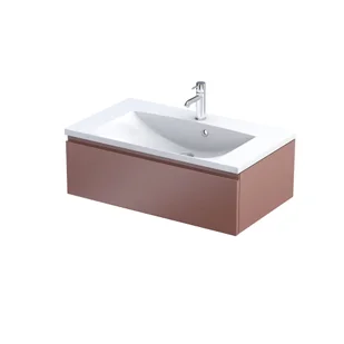 Szafka łazienkowa pod umywalkę Oristo Brylant 80 cm czerwony mat OR36-SD1S-80-19 - Szafki łazienkowe - miniaturka - grafika 1