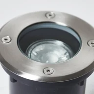 Lampy stojące - Brilliant Wpuszczana oprawa podłogowa Itch, Ø 11 cm, stal nierdzewna, metal - miniaturka - grafika 1