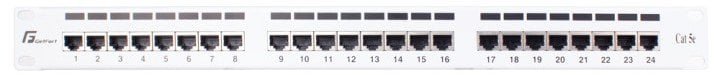 Patch Panel Ftp Cat.5E 24 Porty Szary Pgf-5Eftp24-B6-G Getfort