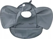 Śliniaki i fartuszki - Śliniaczek dla Niemowlaka z Kieszonką i Falbankami SŁOŃ - miniaturka - grafika 1