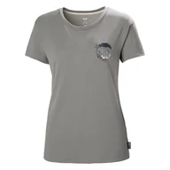 Koszulki i topy damskie - Damska Koszulka HELLY HANSEN W SKOG RECYCLED GRAPHIC T-SHIR 63083_876 – Szary - miniaturka - grafika 1