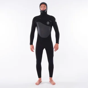 Męska Pianka surfing RIP CURL FLASHBOMB 6/4 HOOD C/ZIP WSTYOF_90 – Czarny - Pianki do pływania - miniaturka - grafika 1