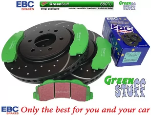Przednie klocki GreenStuff + NAWIERCANE NACINANE tarcze hamulcowe EBC seria GD Ford F-150 2010- - Tarcze hamulcowe - miniaturka - grafika 1