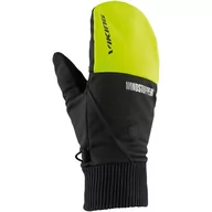 Rękawiczki sportowe damskie - Rękawice Viking Hadar Gore-Tex Windstopper 64 czarno-limonkowe - miniaturka - grafika 1