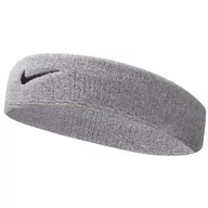 Ozdoby do włosów - Opaska na głowę Nike Swoosh Headband szara NNN07051OS - miniaturka - grafika 1