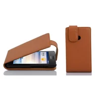 Etui i futerały do telefonów - Etui Cadorabo do Huawei ASCEND G330 w kolorze COGNAC BROWN etui na telefon komórkowy z klapką wykonane z teksturowanej sztucznej skóry etui ochronne etui z klapką w stylu książki - miniaturka - grafika 1