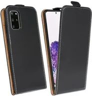Etui i futerały do telefonów - cofi1453® Etui z klapką kompatybilne z Samsung Galaxy S20+ (G985F) etui na telefon pionowe składane etui ochronne z klapką czarne - miniaturka - grafika 1