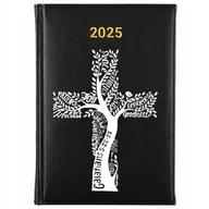 Notesy i bloczki - KALENDARZ TEMINARZ PLANER CZARNY Dzienny A5 2025 CYTATY RELIGIJNE WZORY - miniaturka - grafika 1