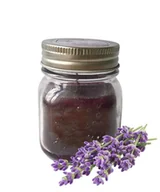 Świece - Świece Aurora Anna świeca zapachowa ze szkłem wazonowym i pokrywką, wosk, fioletowy, 6,5 x 6,5 x 8,5 cm - miniaturka - grafika 1