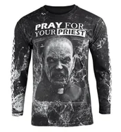 Koszulki męskie - longsleeve AMENOMEN - PRAY FOR YOUR PRIEST (OMEN147LO ALLPRINT WHITE)-S - miniaturka - grafika 1