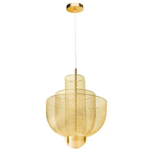 KKS Złota lampa wisząca MESH MD-7026 600 hygge LED 27W 3000K do sypialni - Lampy sufitowe - miniaturka - grafika 1
