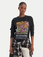 Bluzki damskie - Roxy Bluzka Hangloose Washed ERJZT06028 Czarny Relaxed Fit - miniaturka - grafika 1