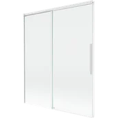 Parawany nawannowe - Mexen Rox parawan nawannowy 2-skrzydłowy rozsuwany 140 x 150 cm, transparent, biały - 8C9-140-001-20-00 - miniaturka - grafika 1