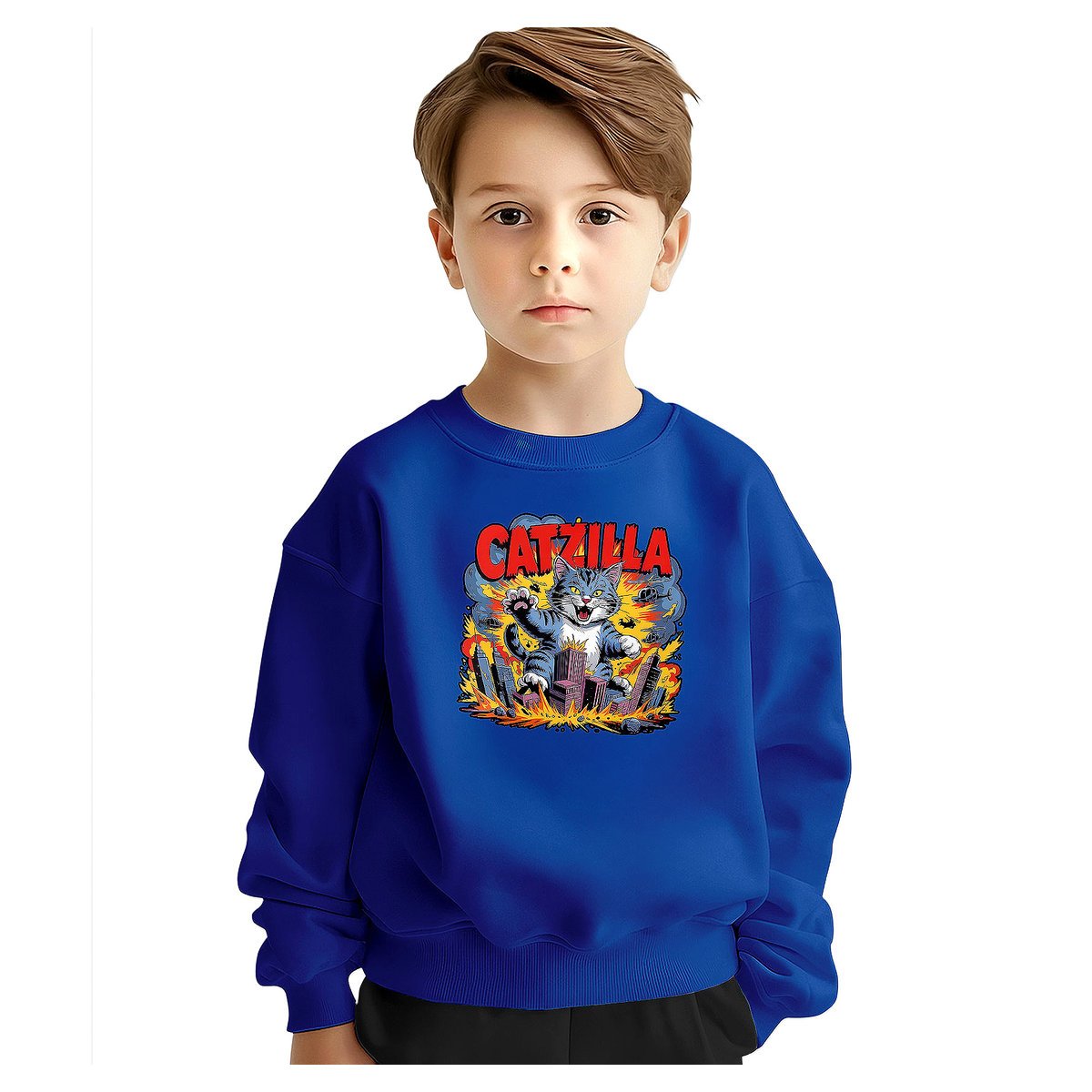BLUZA DZIECIĘCA KOT CATZILLA 146-152 DLA CHŁOPCA DZIEWCZYNKI
