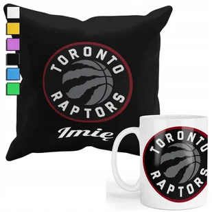 ZESTAW KUBEK + PODUSZKA Z POSZEWKĄ- PREZENT DLA FANA TORONTO RAPTORS + IMIĘ - Gadżety dla niej i dla niego - miniaturka - grafika 1