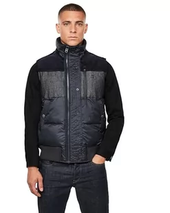 G-STAR RAW Kurtka męska Denim Mix Quilted Vest kurtka męska Denim Mix Quilted Vest, Mazarine Blue B958-4213, XXS - Kurtki męskie - miniaturka - grafika 1