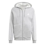 Bluzy męskie - adidas Męska bluza dresowa z kapturem, Średni szary wrzos, XL wysoki - miniaturka - grafika 1