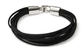 Bransoletki - Bransoletka Sznurek Woskowany Czarny - miniaturka - grafika 1