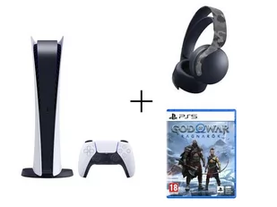 SONY PlayStation 5 Digital + God Of War Ragnarok (klucz aktywacyjny) + Słuchawki SONY Pulse 3D Moro - Konsole Playstation - miniaturka - grafika 1