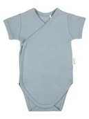 Body dla niemowląt - Chłopięce Body kopertowe bawełniane krótki rękaw Błękitne, Nicol,r.56 - miniaturka - grafika 1