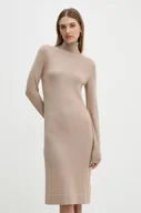 Sukienki - Calvin Klein sukienka wełniana kolor szary mini prosta K20K207485 - miniaturka - grafika 1
