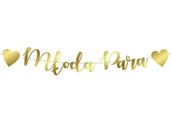 Balony i akcesoria - BANER MŁODA PARA ZŁOTY - miniaturka - grafika 1