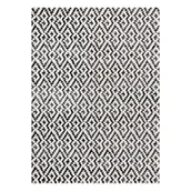 Dywany - Dywan nowoczesny MUNDO E0621 geometryczny outdoor beż / czarny beżowy 80x150 cm - miniaturka - grafika 1