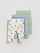 Spodenki dla niemowląt - Reserved - Bawełniane spodnie 3 pack - kremowy - miniaturka - grafika 1