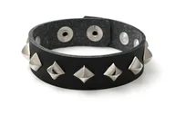 Bransoletki - Bransoletka Goth Czarna Kolce Ćwieki - miniaturka - grafika 1
