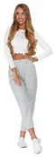Dresy damskie - Damskie spodnie dresowe Moraj OSD3200-008 szary XXL - miniaturka - grafika 1